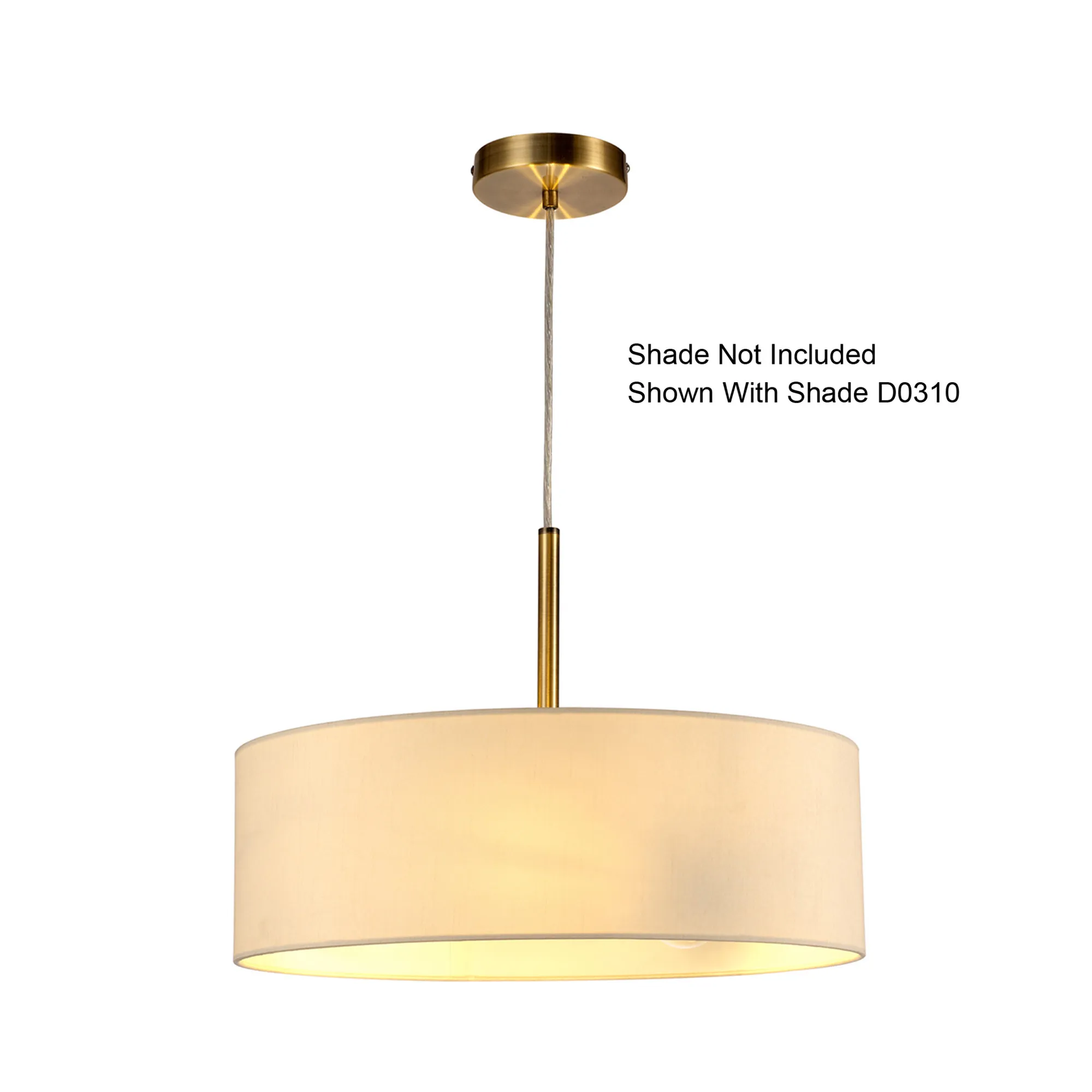 Baymont Pendant 3 Light Antique Brass D0340  Deco Baymont AB